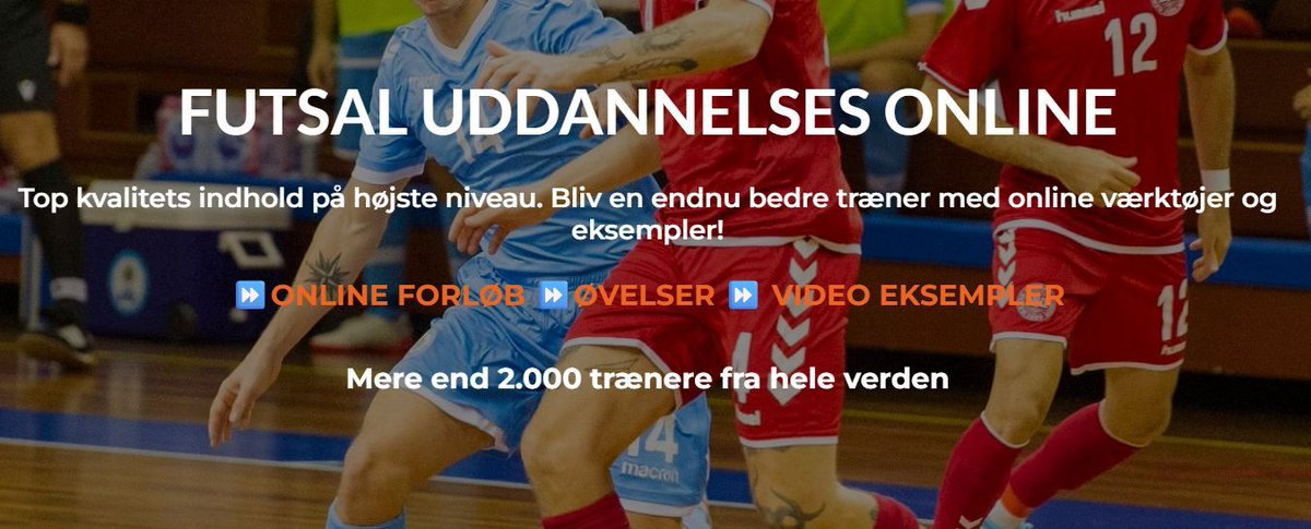 𝐅𝐔𝐓𝐒𝐀𝐋 𝐔𝐃𝐃𝐀𝐍𝐍𝐄𝐋𝐒𝐄𝐒 𝐎𝐍𝐋𝐈𝐍𝐄
Top kvalitets indhold på højste niveau. Bliv en endnu bedre træner med online værktøjer og eksempler!

⏩ONLINE FORLØB ⏩ØVELSER ⏩ VIDEO EKSEMPLER

Mere end 2.000 trænere fra hele verden 

Mere info: 40x20.profive.academy/pages/danish-f…