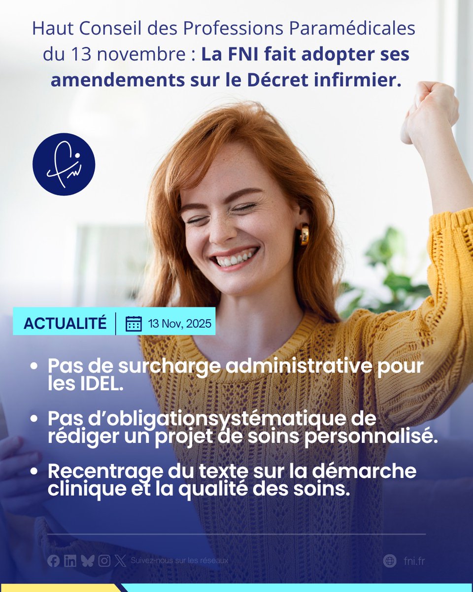 La FNI a fait adopter au Haut Conseil des Professions Paramédicales du 13 novembre ses amendements visant à éviter une surcharge administrative supplémentaire pour les IDEL.
Pas moins de 4 amendements FNI qui suppriment l'obligation systématique de rédiger lors de la prise en