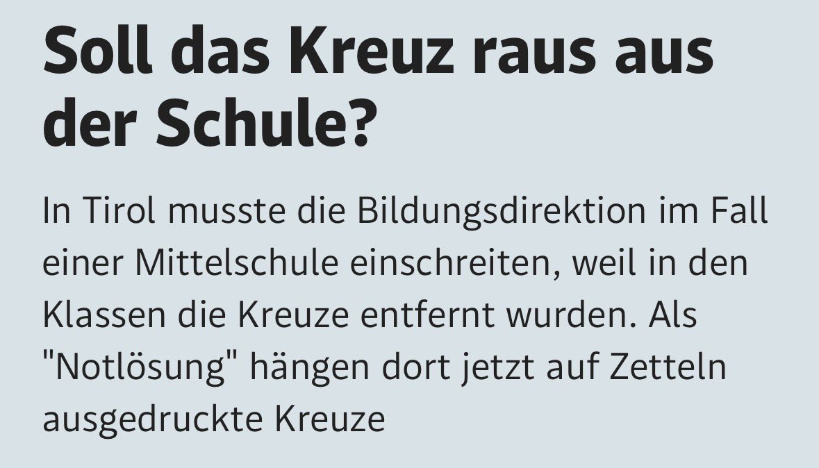 Der laminierte A4-Jesus und was da ein anderer Staat zu Schulen in Österreich zu melden hat.
Eine bizarre Geschichte von <a href="/MaxlWerner/">Maximilian Werner</a> 
derstandard.at/story/30000002…