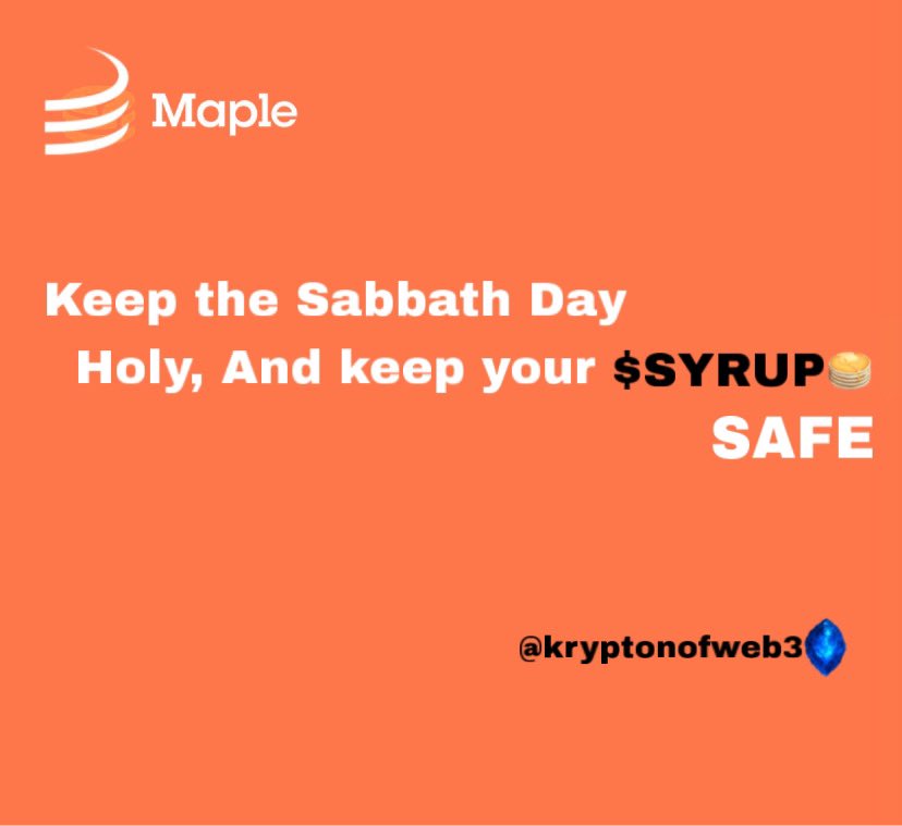 kryptonofweb3's tweet image. GMaple 🥞
And happy Sunday 🧡
Stay Syrup’ed with @maplefinance