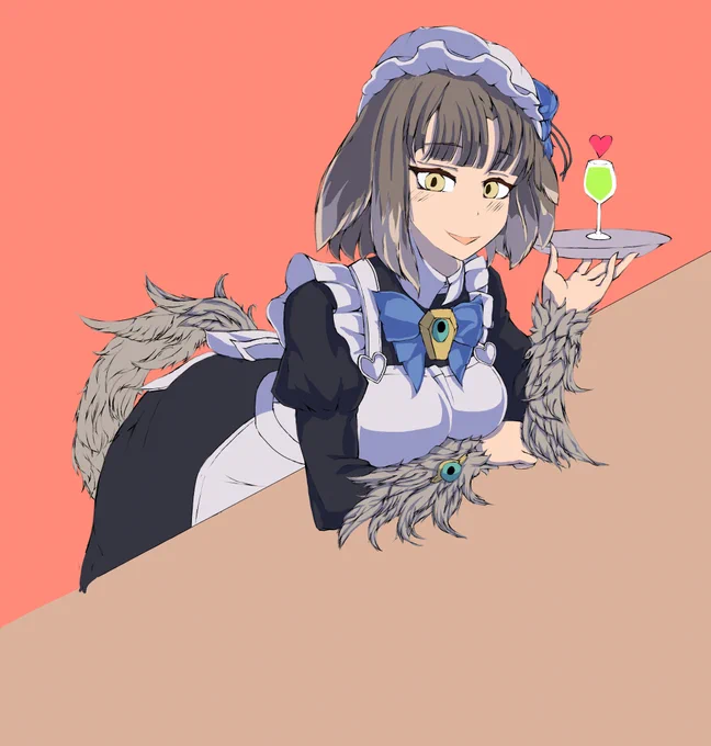 キキーモラさん進捗 初めての線画の描き方したけどだいぶきれいになったな