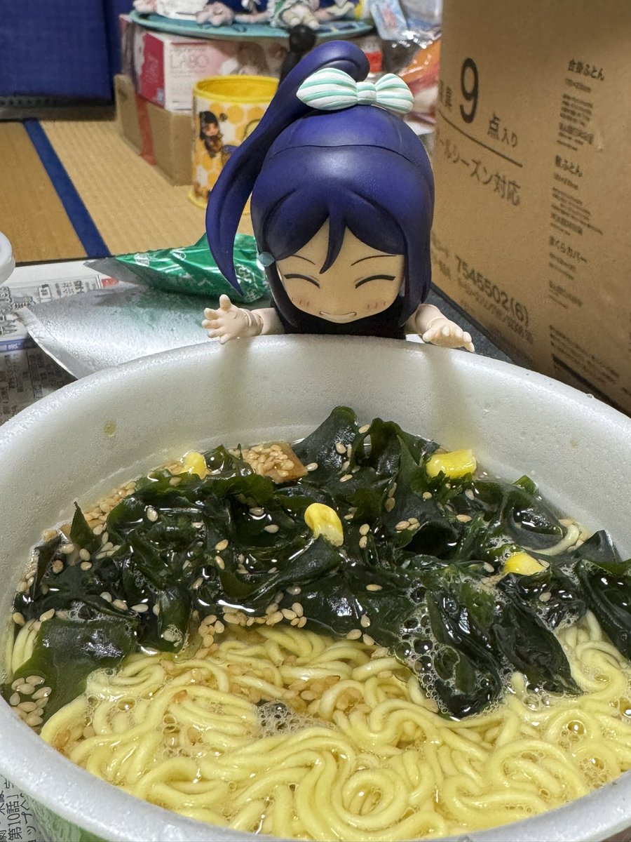 わかめらーめんだよ、 カナンチャン………………………………………… 今晩からまた質素