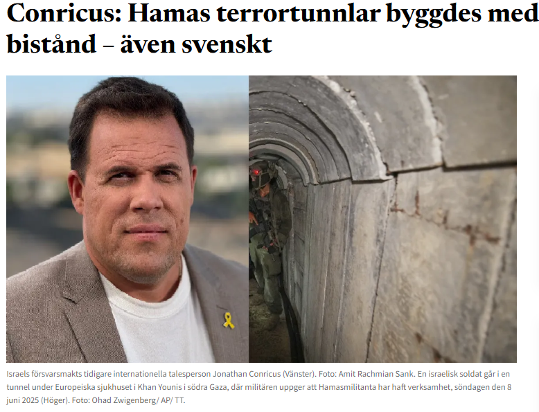 Bulletin_Nu's tweet photo. – Tyvärr kan man säga att svenska skattepengar varit en direkt del i Hamas militära kapacitet, säger Jonathan Conricus.
https://t.co/Orm1KDKRhD https://t.co/v3hq33tB4Y