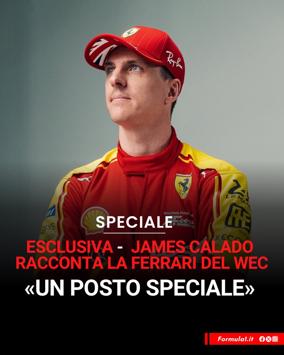 Formula1WM's tweet image. Abbiamo intervistato James #Calado, pilota #Ferrari #Hypercar e campione del mondo #Wec 2025. Con lui abbiamo parlato dell’impresa della Rossa nel #Wec, della sua annata e del lavoro svolto con team e compagni.

#f1 #formula1 #f12025 #formula1it #formulauno #newsf1