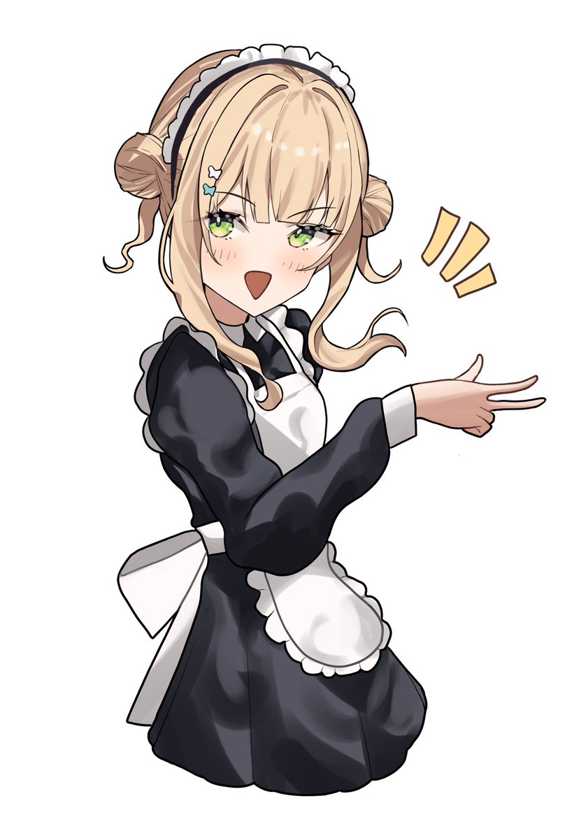 umibudo21's tweet image. #らくがきろこ 
推しのメイド服って健康に良くてぇ……😳