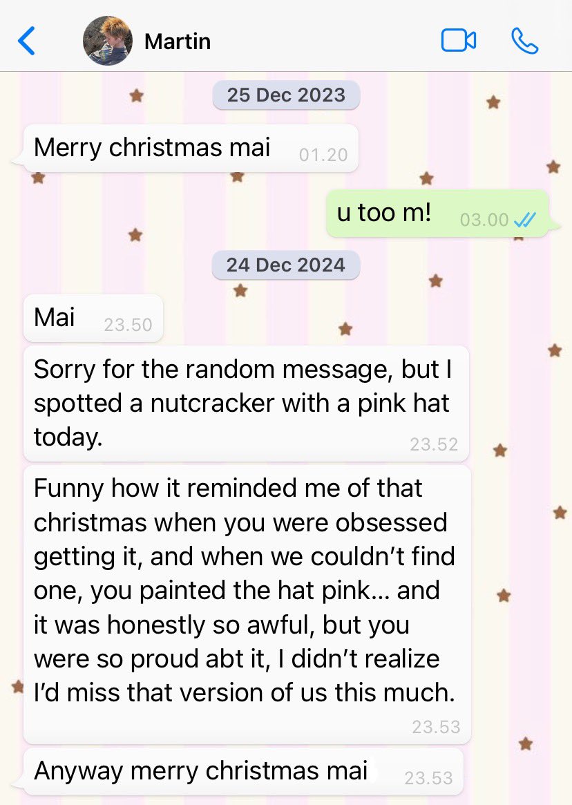 pelampoem's tweet photo. – Merry christmas, i miss u. Martin Alternative universe ( prompt )

From this : ‌       ‌       ‌       To this : https://t.co/pw6OYLmkJD
