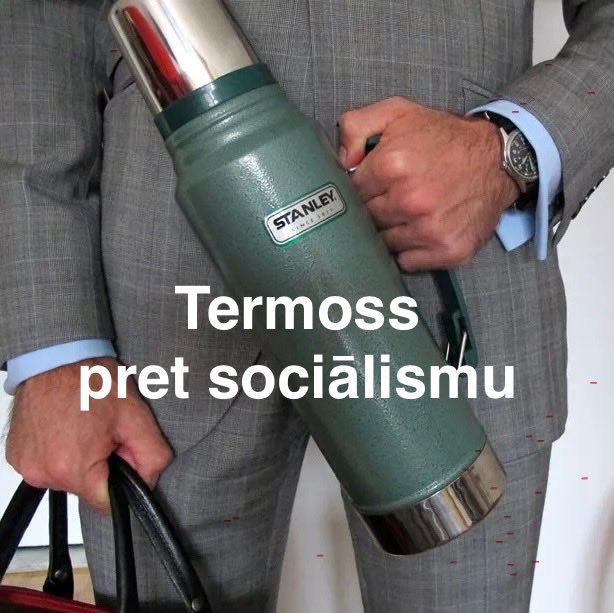 IngaSPR's tweet image. Sociālisms lielveikalos, protams, ir inovācija politikā, bet kamēr Baško kungs bez partijām, atradu pagaidu risinājumu (tikai EUR 49.99).
Ej uz lielveikalu, ņem līdzi kafijas termosu!