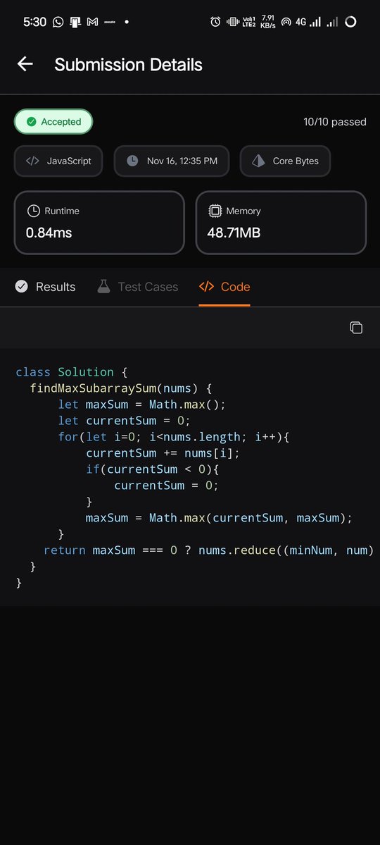 iamabhishek012's tweet image. #Day2 of #30dayscodingchallenge DSA with Java part-2 on masterji app
Today&apos;s revised the questions of subarray, kadan&apos;s algorithms. Solved two 2 questions on masterji app 
@Hiteshdotcom @ChaiCodeHQ