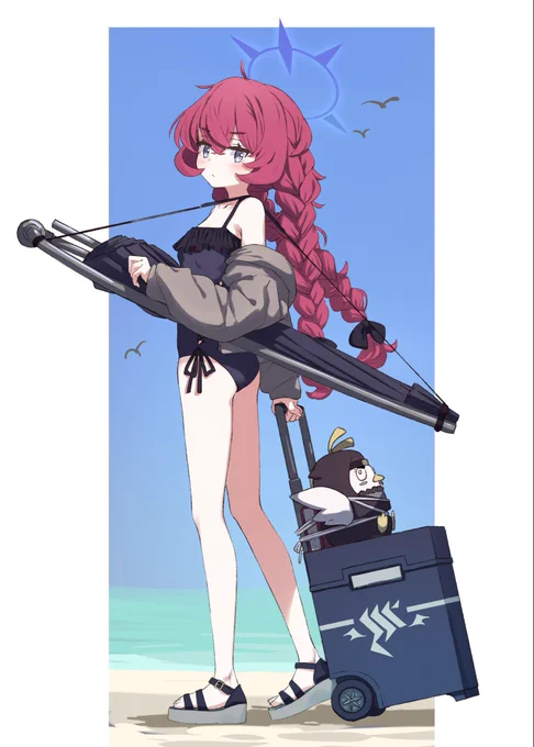 三つ編み×水着×イロハ 欲張り要素詰め合わせ #ブルアカ