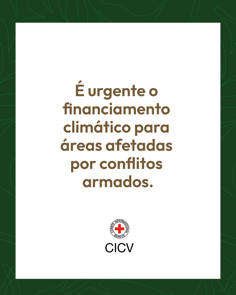 Estados frágeis estão na linha de frente da crise climática e seguem recebendo o mínimo.
 
Financiar essas regiões é proteger vidas.

#COP30 #COP30emBelém #CICVBrasil #FinanciamentoClimático #ConflitosArmados