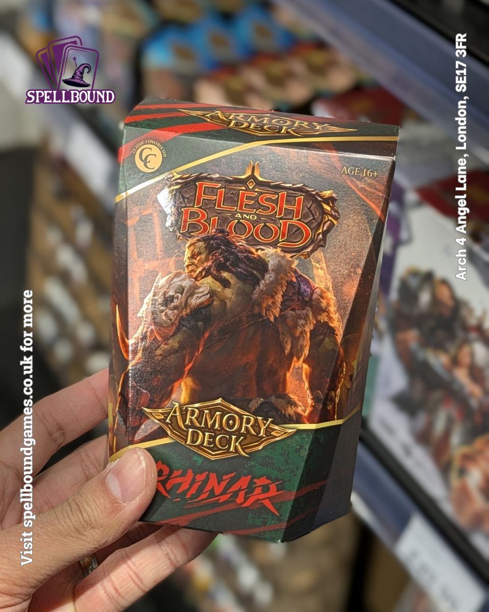Check out Armoury Deck Rhinar! Now in-stock at Spellbound 👹 

Pick up an Armoury Deck and immediately start playing the best game in the world <a href="/fabtcg/">Flesh and Blood</a>

#fabtcg