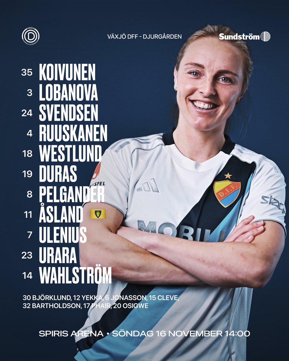 Årets sista startelva 💪

Matchinformation på DIF.se