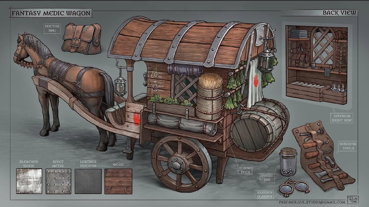 Fantasy Medic Wagon by Przemek Gul - Discover his profile on IAMAG Community : https://t.co/WBe4XNPKbN 