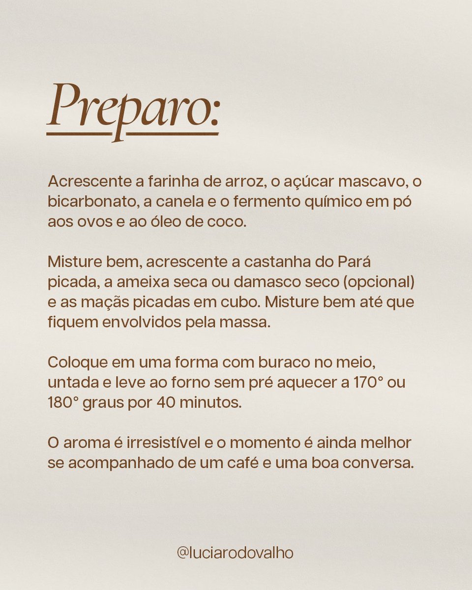 Uma receita simples, saudável e cheia de carinho.

Perfeita para perfumar o domingo e aquecer a mesa.
