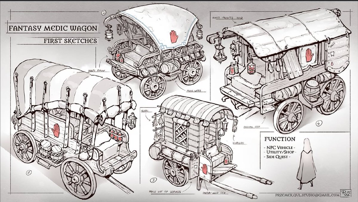 Fantasy Medic Wagon by Przemek Gul - Discover his profile on IAMAG Community : https://t.co/WBe4XNPKbN 