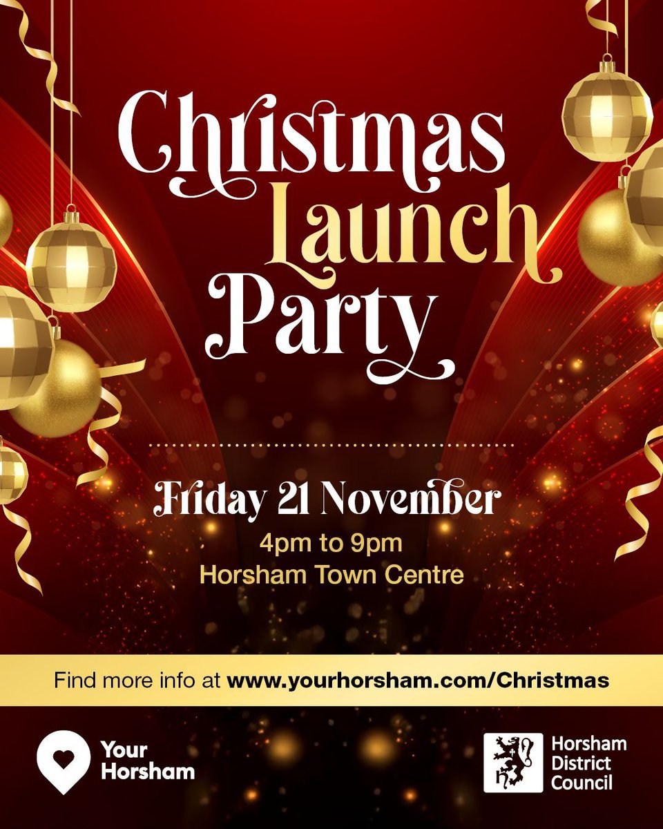 Christmas Launch 🎄 

Next Friday - 21st November - Horsham FC, Howie &amp; players will be at The Bishophic between 4-7pm as part of the celebrations.

Come and say hi 👋 

horsham.gov.uk/community/even…