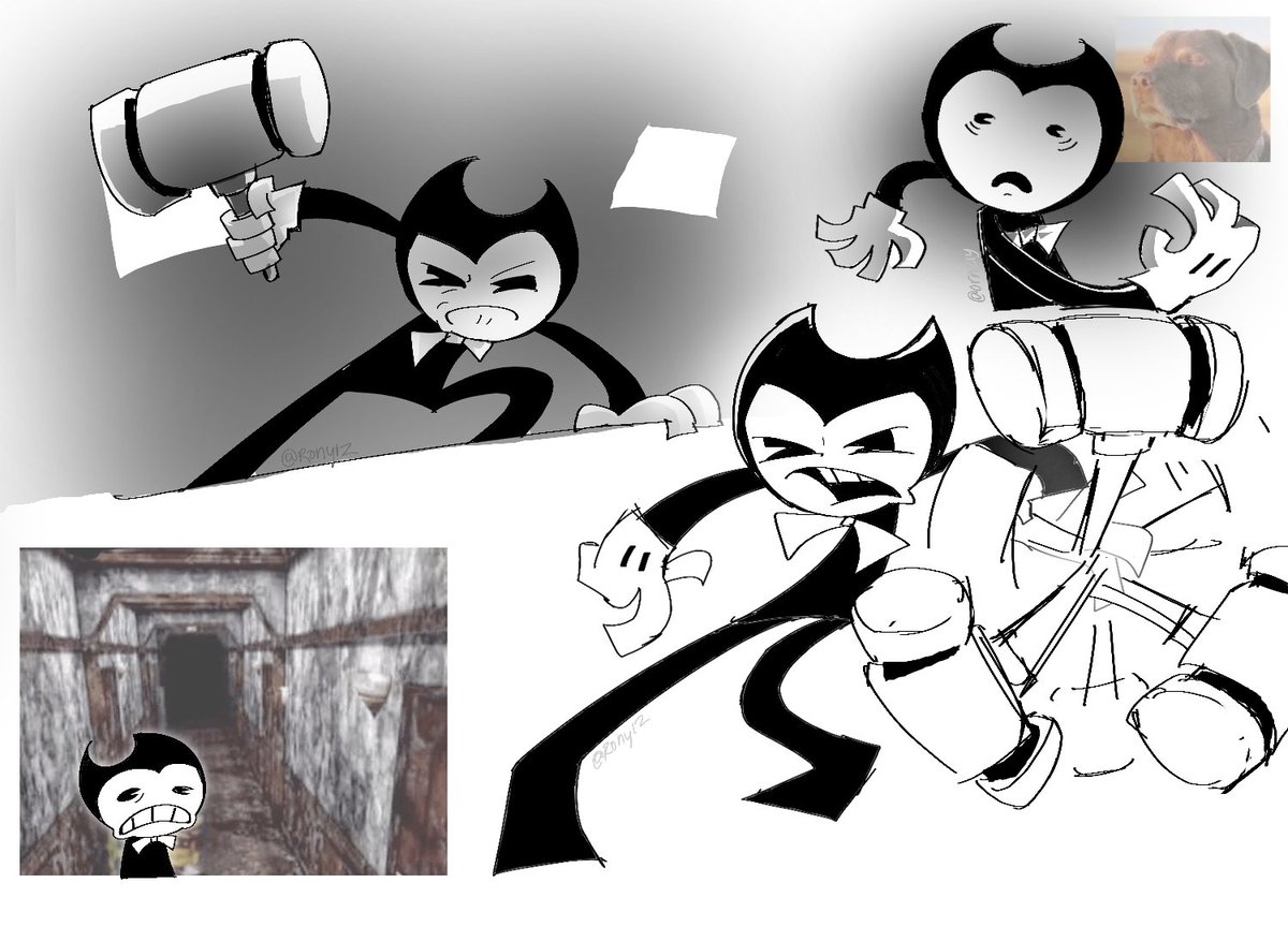 Ronyiz's tweet image. doomed for being too joyous and whimsical 🥀

#zamination #fazbearandfriends #Bendy