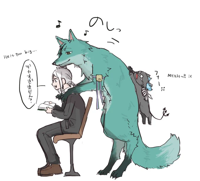 twst🦈擬獣化!!!⚠️oc監督生♂︎!!
サイズ感これくらいだと嬉しい 