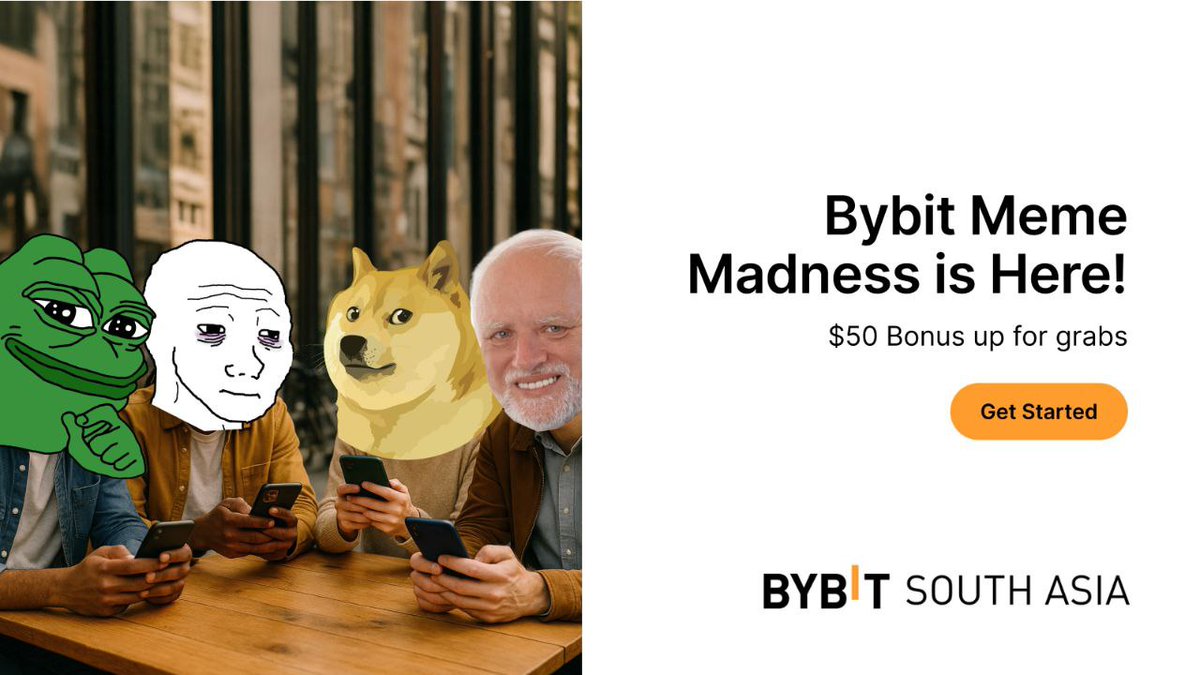 🎉 Bybit Meme Madness is Here! 🎉

Show off your creativity and humor in our Bybit South Asia Meme Event! Create hilarious crypto memes and win amazing prizes! 🏆

🗓 Event Duration: Now - 3PM Nov 22, 2025

To do:
1️⃣. Create a meme related to Bybit or crypto.
2️⃣. Follow