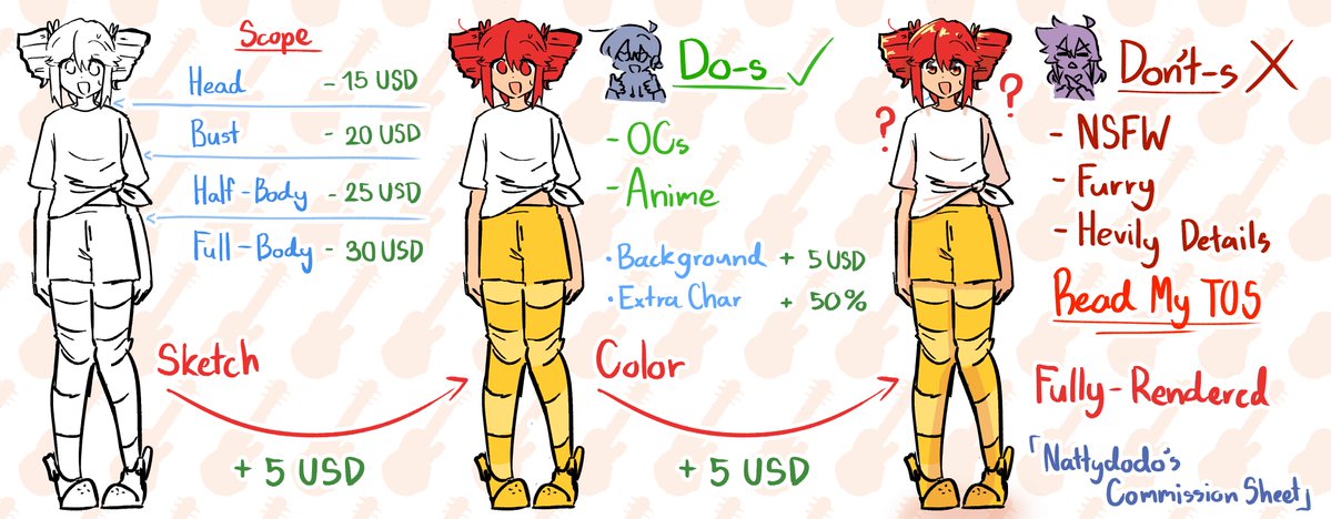 Back from the animation purgatory to open MORE COMMISSIONSS
4 slots like alwayss! feel free to DM me if you have any questions! ^^

more info at: nattydodo.carrd.co