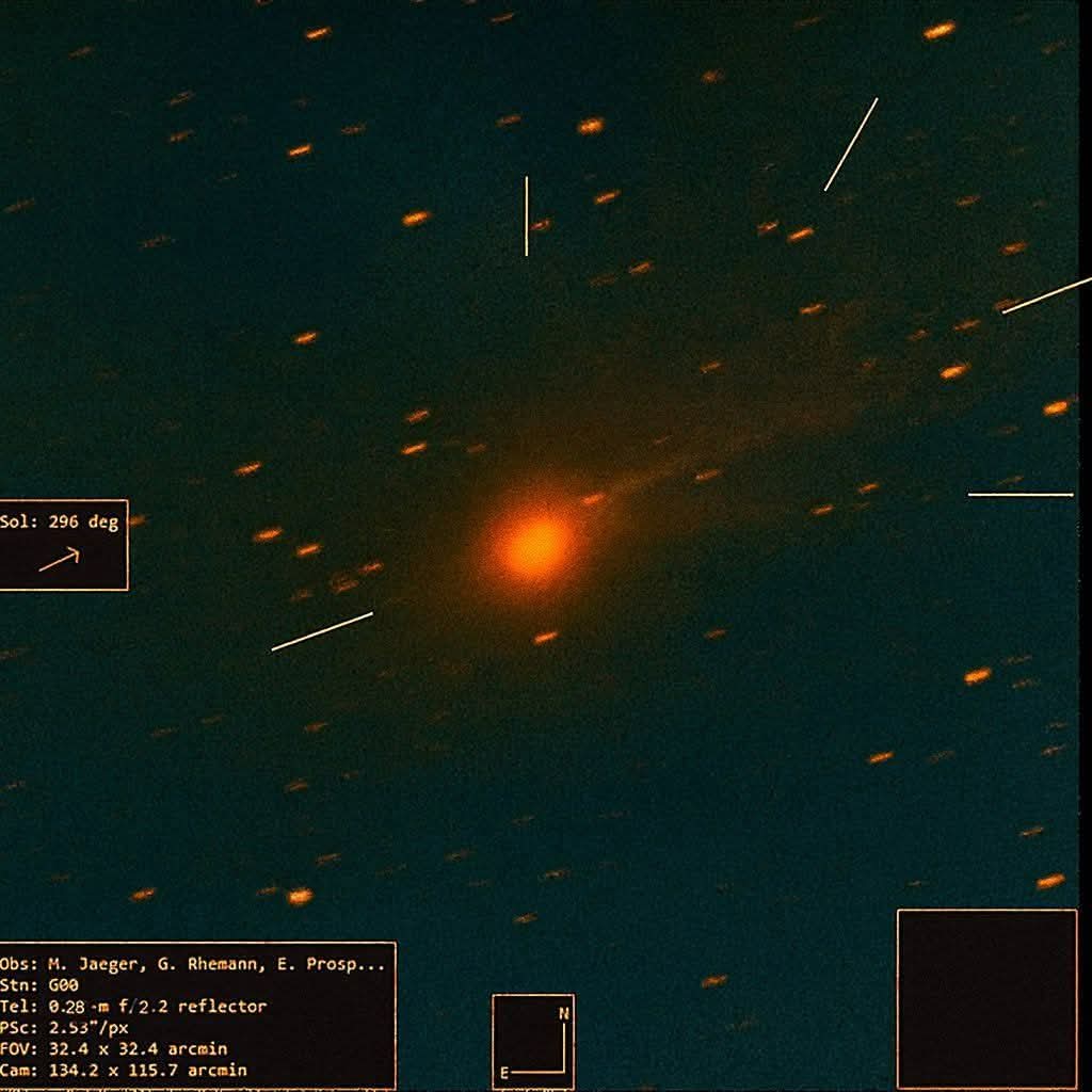 LFXRBobbyHowe's tweet image. 3I/ATLAS Just Violated Physics
new stacked images from Nov 8–9
and they show something that should not exist:
laser-sharp jets over 1 million km long that are perfectly straight and don’t move.

3I/ATLAS rotates once every 16.16 hours.
Any natural jet should smear into a spiral