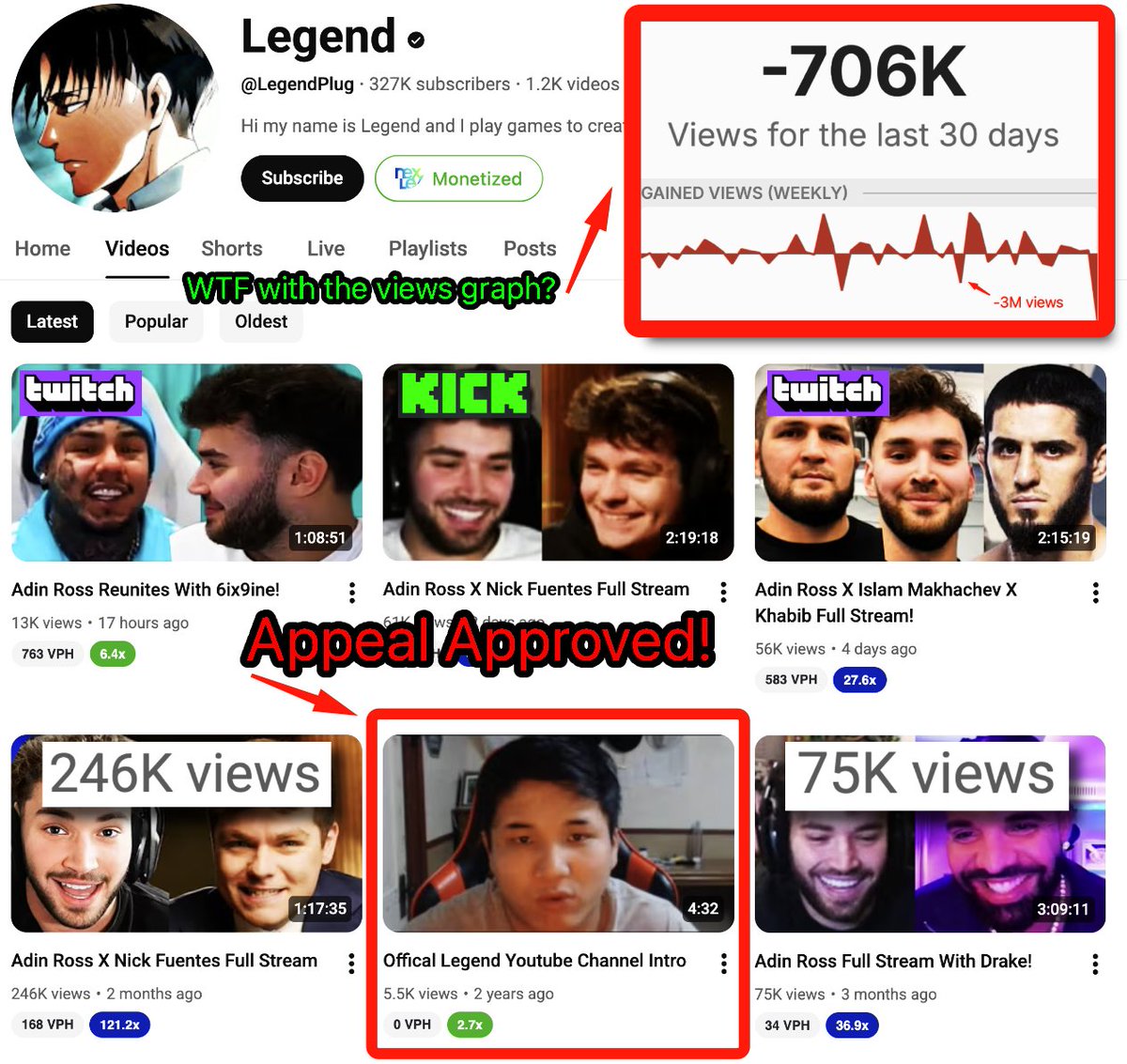 Forget originality.
If you know the WORKAROUND, you can MONETIZE ANYTHING.

This guy reposts Twitch &amp; Kick streams. ZERO editing.
Still monetized. 😂

The blackhat breakdown in my private group.
Like, Retweet &amp; comment “HOW” if you want an invite.

(must follow so I can dm)