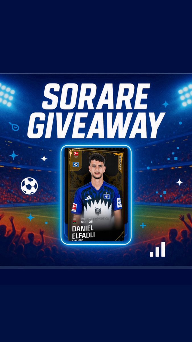 🚨SORARE GIVEAWAY 🚨

Win a Limited Daniel Elfadli ! 🔥⚽

To enter:
1️⃣ Like &amp; Retweet this post
2️⃣ Follow <a href="/LucaRagnar90/">LucaRagnar90</a>  <a href="/Trendemen/">Tren ~ Sorare trader!</a> 
3️⃣ Comment with your Sorare username AND…….

           X2  x2  x2  x2  
💡 ⚠️⚠️⚠️You can DOUBLE your chances by following the instructions in