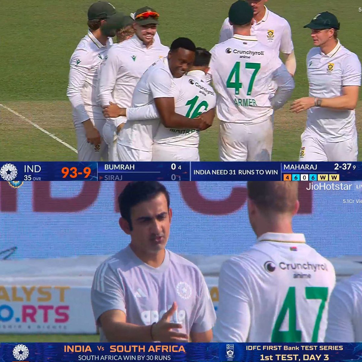 IntrovertSLadka's tweet image. Lowest Target failed to Score by IND at Home

𝟭𝟮𝟰 v SA (Eden Gardens, 2025)*
147 v NZ (Wankhede, 2024)
221 v PAK (Bengaluru, 2017)
231 v AUS (Eden Gardens, 1956)
231 v ENG (Hyderabad, 2024)

3 out of Top 5 Came In Last Few months! #INDvsSA