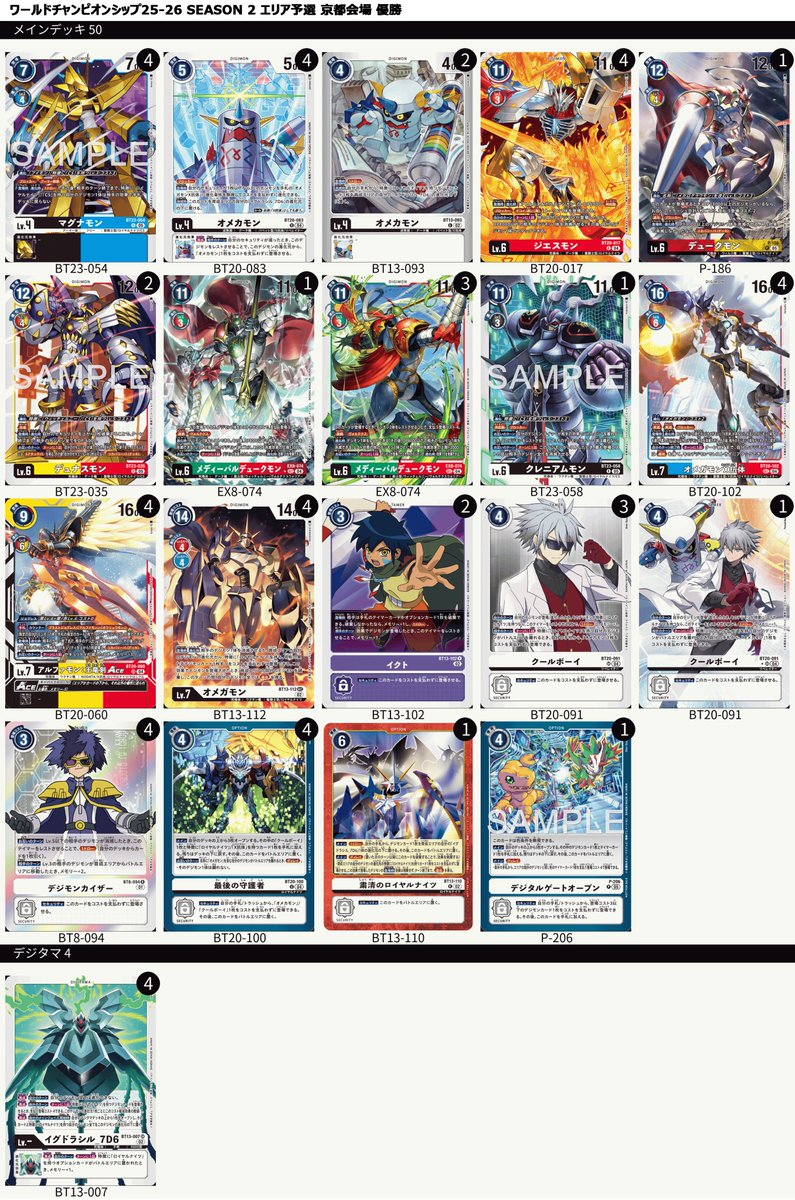 デジモンカードゲーム ワールドチャンピオンシップ SEASON 2 エリア