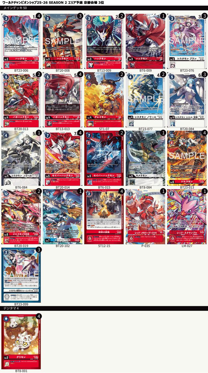 デジモンカードゲーム ワールドチャンピオンシップ SEASON 2 エリア