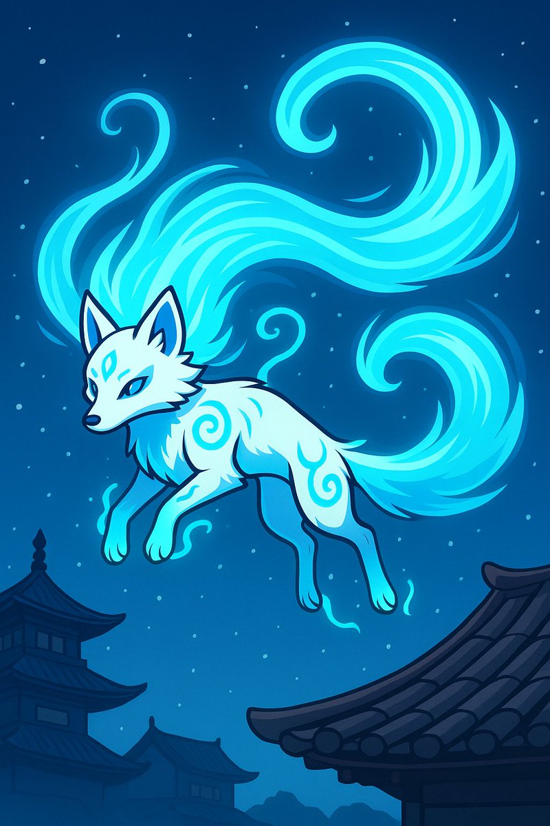 MijanurRah77886's tweet image. AZURE SOUL Not all magic is fiery. Some is a deep, luminous secret.
Meet the Azure Soul Kitsune: ancient wisdom draped in starlight. This is the spirit that guards the silent, mystic places.@KitsuneSoulNFT 
Feel the glow. 🦊✨
#KitsuneSoul #AzureMagic #FoxSpirit #mythology