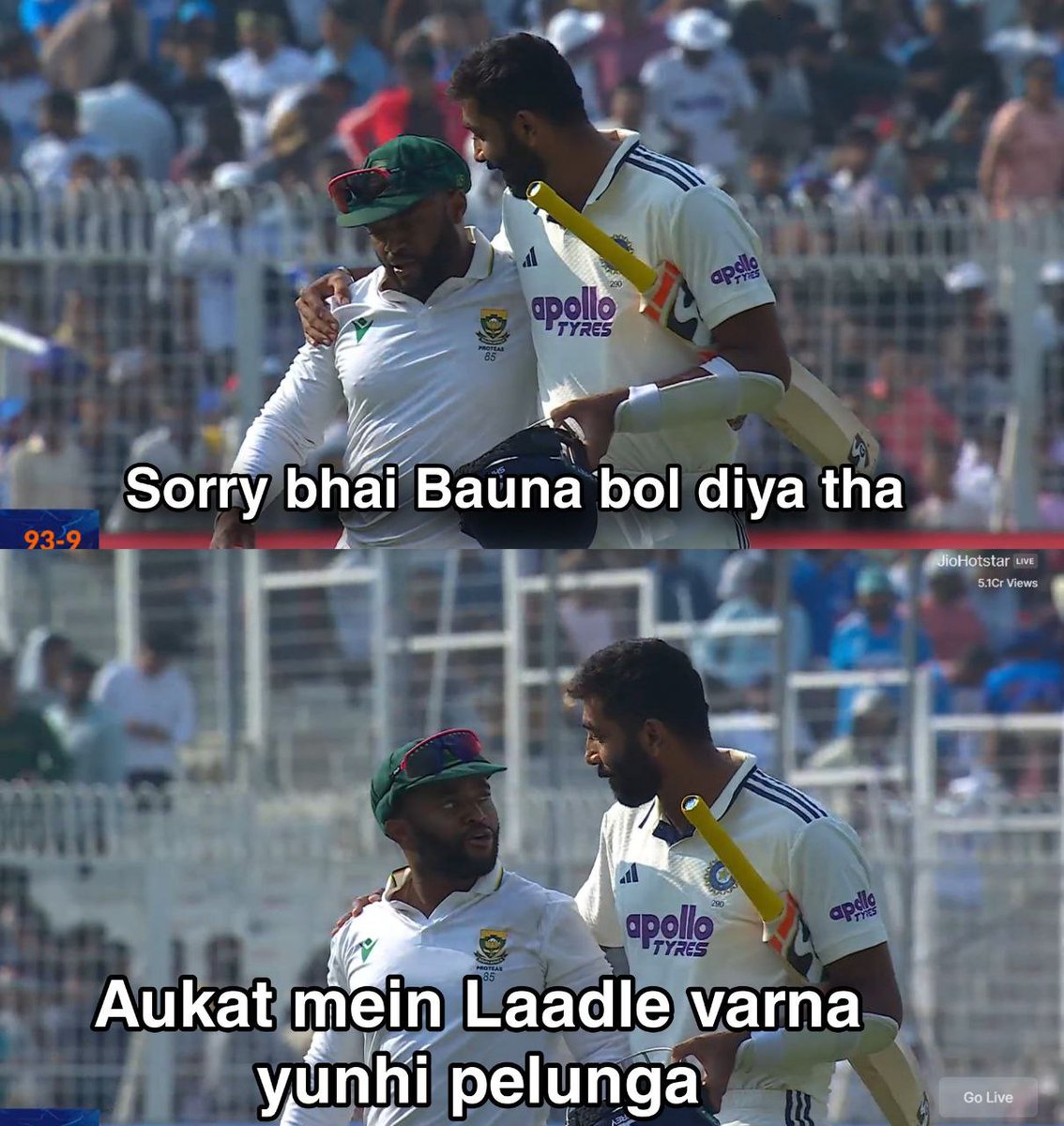 IntrovertSLadka's tweet image. South Africa ka ego Bumrah ne chedd diya tha 😭
Gambhir #INDvsSA