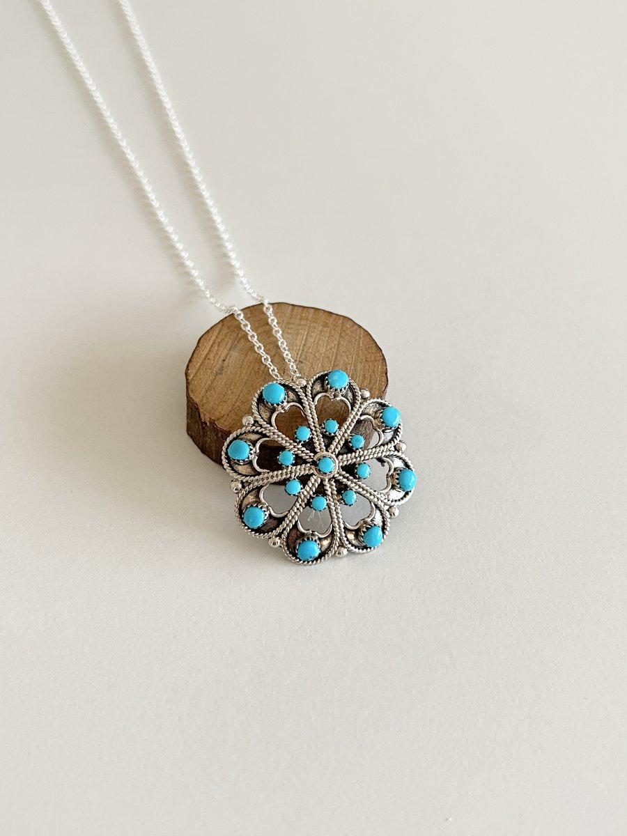 NEW!!! 最後の一点です ズニ族 スリーピングビューティーターコイズ