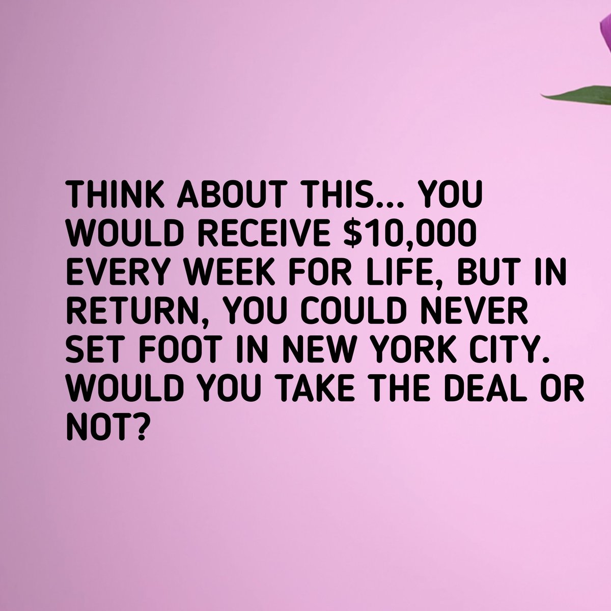 report_usa15062's tweet image. Everyone must answer this one absolutely correctly!

#MustAnswer #CorrectAnswer #ThinkCarefully #ImportantQuestion #Challenge #LifeChoices #DecisionTime #WeeklyMoney #NYCDeal #MindGame