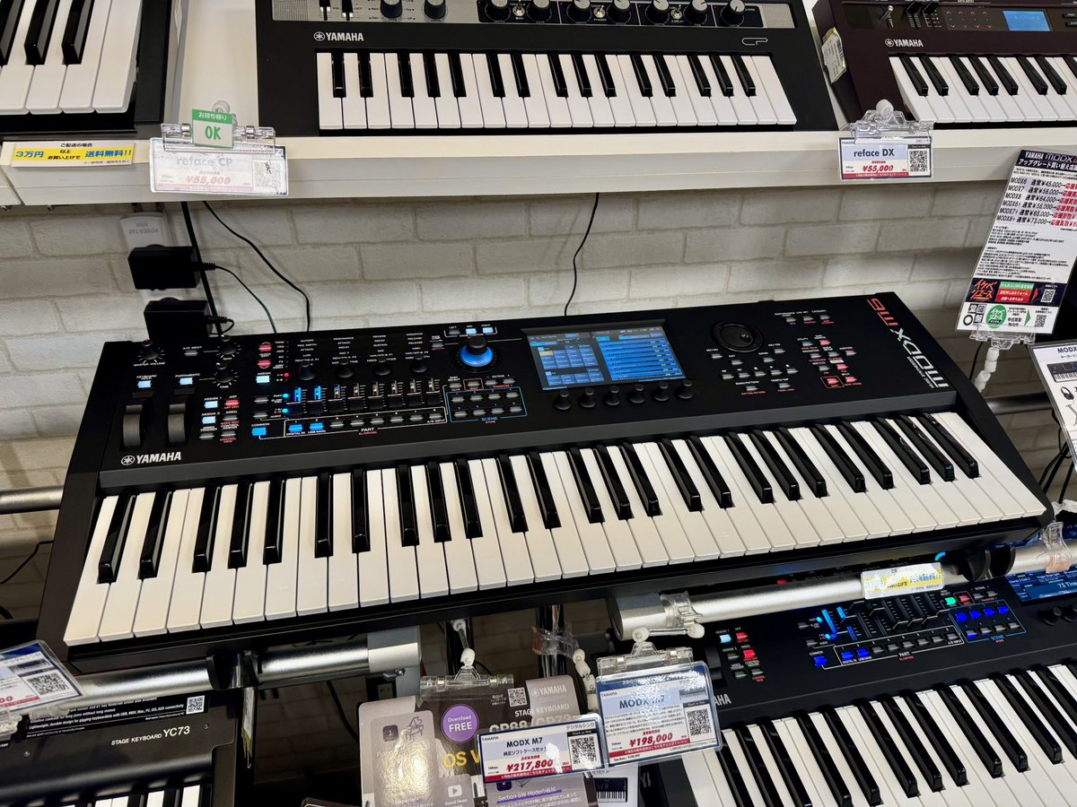 先日の渋谷ライブの待ち時間に、鍵盤堂行ってMODX Mシリーズ見てきた