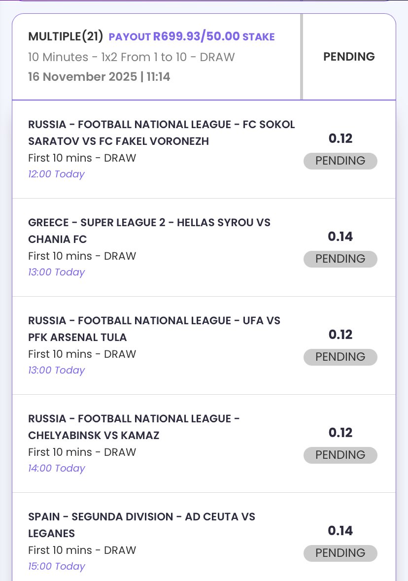 aidenchaggie's tweet photo. 🗣️ 1st 10 minutes draw ✍️ 

📍Booking code👉🏽 1164548588

🔥Hollywoodbets all the way💫

💜 #hollywoodbetssignup 

🎯 Promocode: CHAGGIE

🔗 Register here: https://t.co/5znUtitTfZ

• Get R25 plus 50 free spins 

18+ only. Ts &amp; Cs apply https://t.co/fMHUFTGEwt