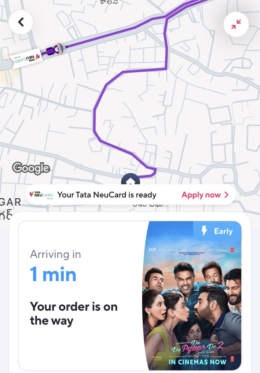k_maneeshreddy's tweet image. How this much distance can be covered in 1 min 🤔🤔 @ZeptoNow @aadit_palicha