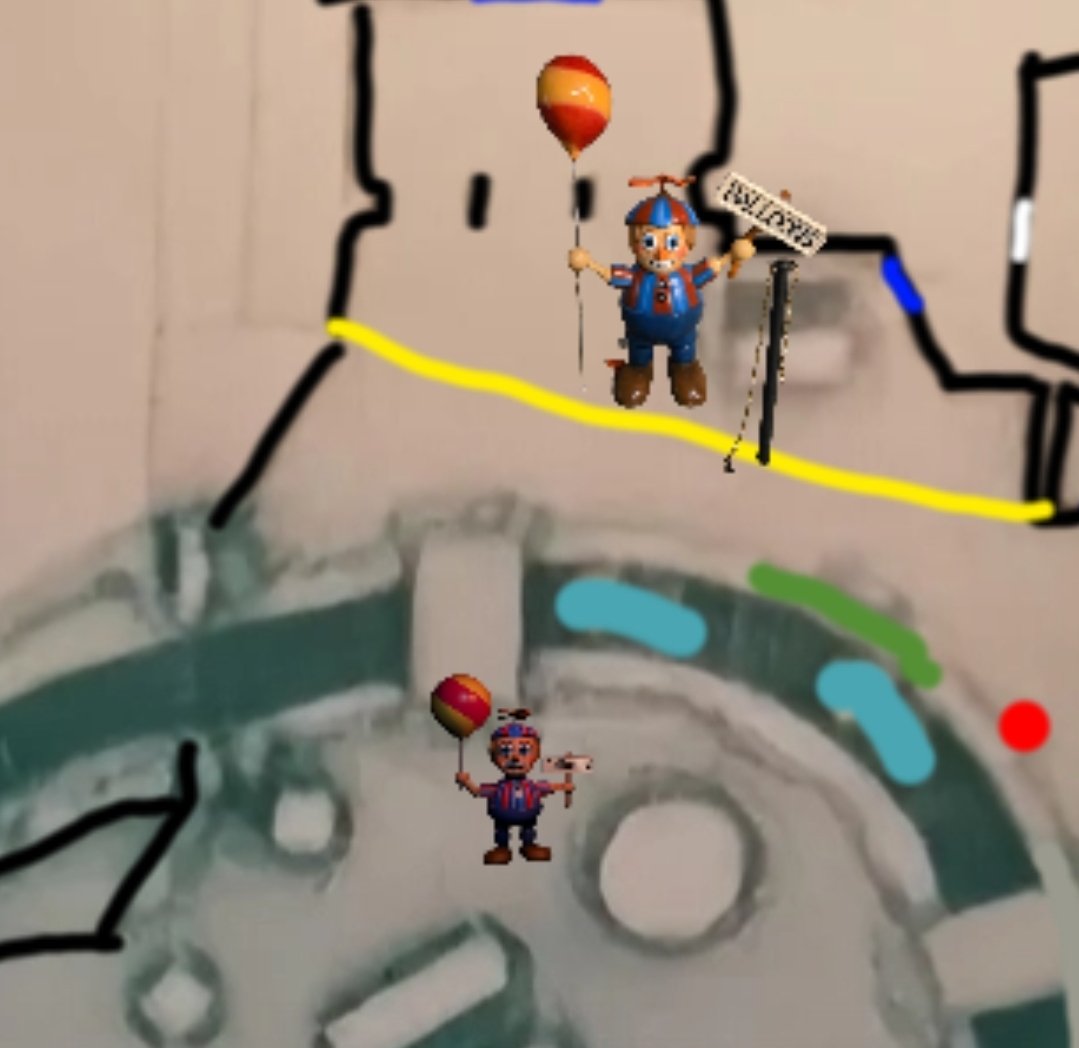 FredrickFAN97's tweet image. My map of the pizzeria and where the animatronics would be #fnaf2movie #fnaf2 #FiveNightsAtFreddys2 #fnafmovie #roblox