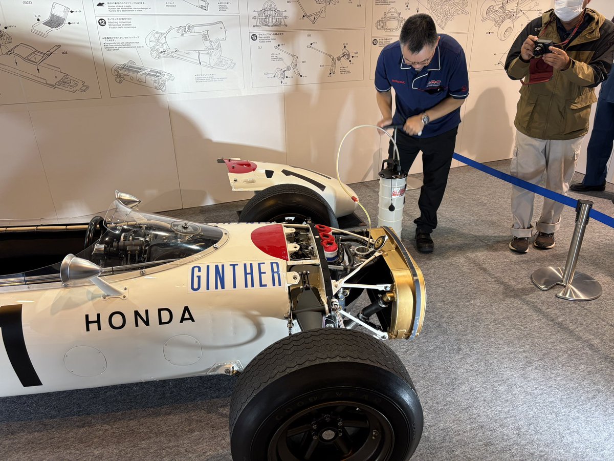 ホンダF1 RA272の燃料給油風景