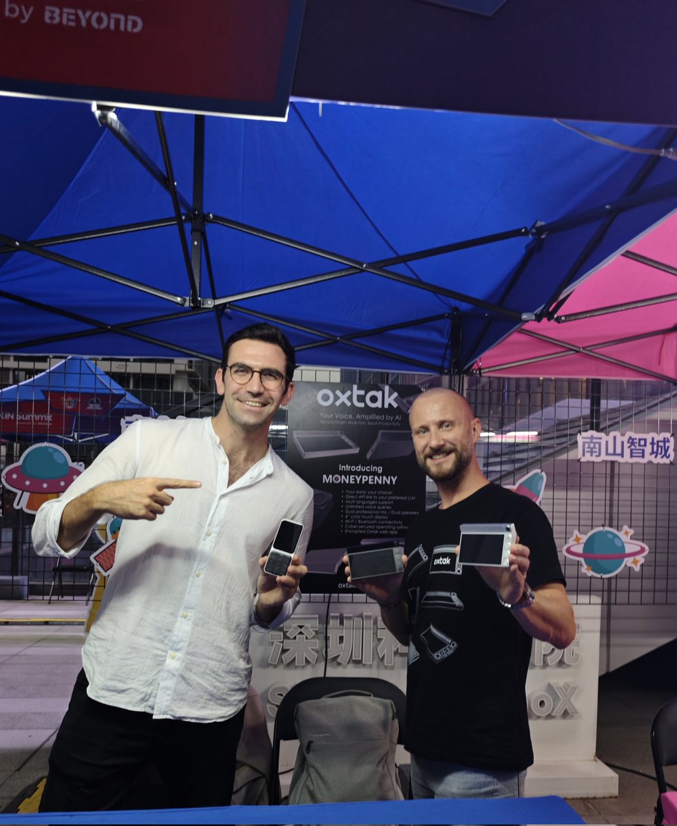 llepen's tweet image. Had an amazing time at the XIN Summit, sharing more details about our oxtak.com platform and unveiling our first hardware product, Moneypenny! 🤩 The audience was full of brilliant minds. Onward to CES in Las Vegas! 🚀