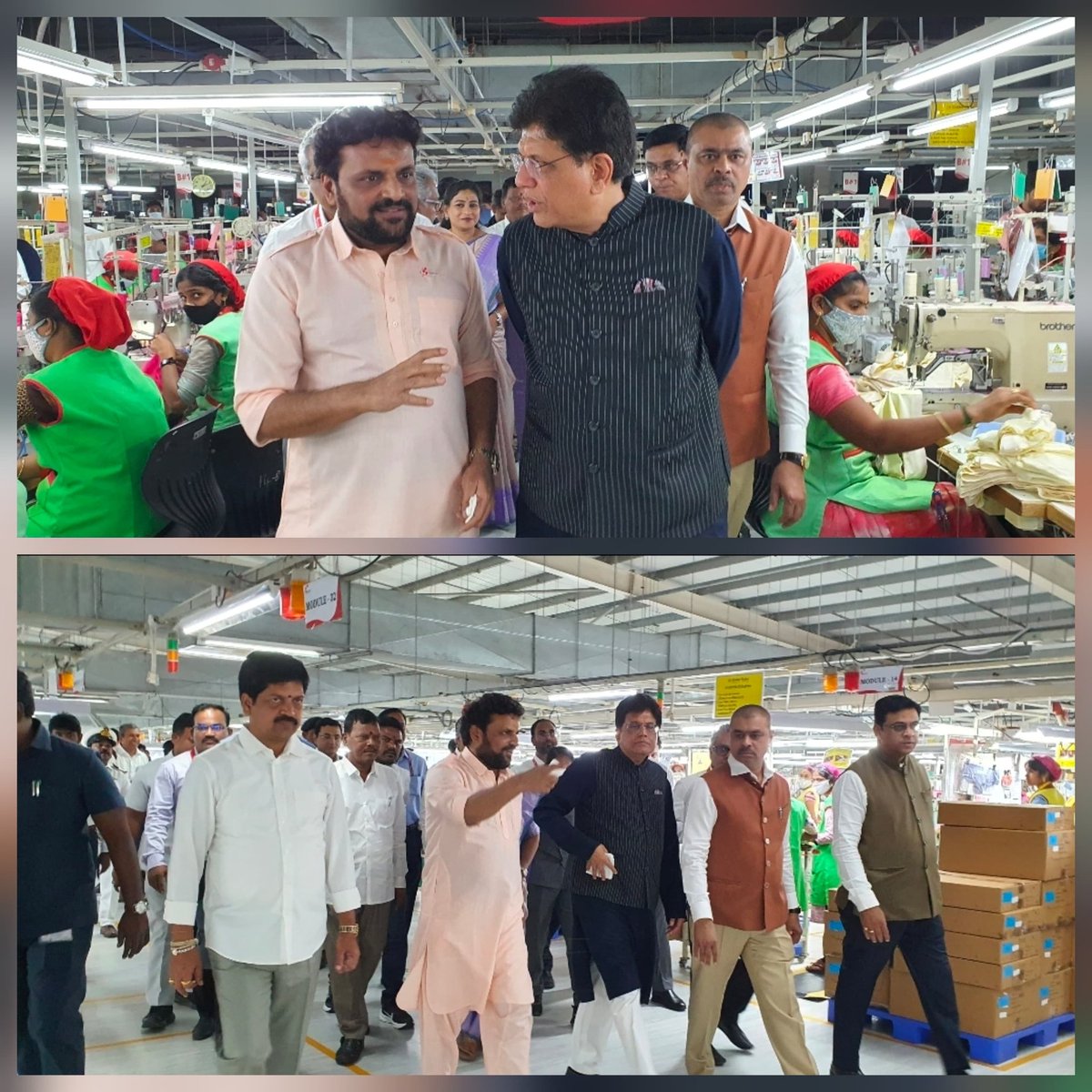 PCDoraswamy's tweet photo. Our 20,000 employees of Brandix India Apparel City (BIAC) express heartfelt gratitude to Hon’ble Union Minister for Commerce &amp; Industry Shri @PiyushGoyal Ji for today’s visit. His inspiring words have truly uplifted the morale of our entire workforce. 🙏🙏 https://t.co/MO7gU76yQV