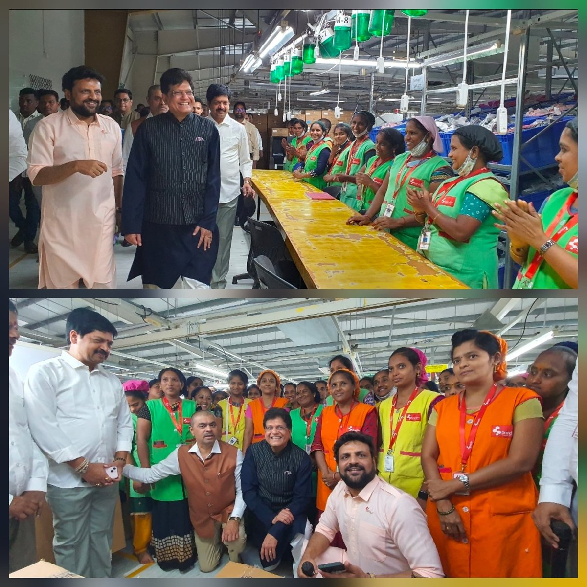 PCDoraswamy's tweet photo. Our 20,000 employees of Brandix India Apparel City (BIAC) express heartfelt gratitude to Hon’ble Union Minister for Commerce &amp; Industry Shri @PiyushGoyal Ji for today’s visit. His inspiring words have truly uplifted the morale of our entire workforce. 🙏🙏 https://t.co/MO7gU76yQV