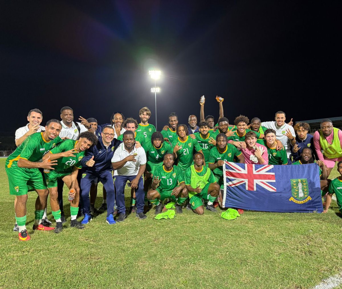 International roundup 🌎

Another victory for The British Virgin Islands last night as they defeated The Bahamas 6-0 and went top of their CONCACAF Series Table 🇻🇬

Tyler Forbes racked up three assists and Jake Forbes came on to get an assist of his own🅰️

Congratulations lads 👏