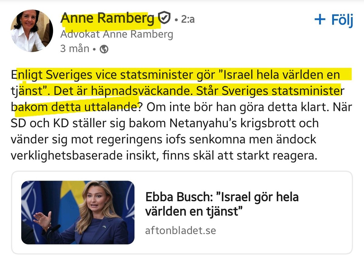InteSosseSe's tweet image. Ann Ramberg, fortfarande aktiv jurist på eget bolag och ordförande vid Uppsala universitet fulciterade @BuschEbba grovt. 

Fulcitera är tydligen ok när DE gör det. 
Ifrågasattes hon av the usual suspects? Nope.