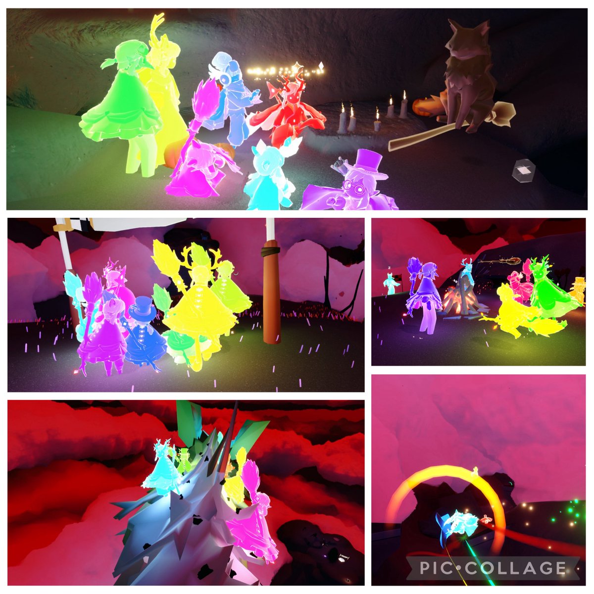 11/16 昨日は、灯火の季節エリアでかにレースして遊んだり、お店の人に鳴くと嫌がったりされて細かくて笑ってしまった🦀
いたずらエリアで箒レースしたり途中障害物多すぎていっぱい笑った笑　楽しい時間ありがとうございました☺️🌈
 #一歩すすんで二歩寄り道
#ふたつの灯火の季節
#いたずらな日々