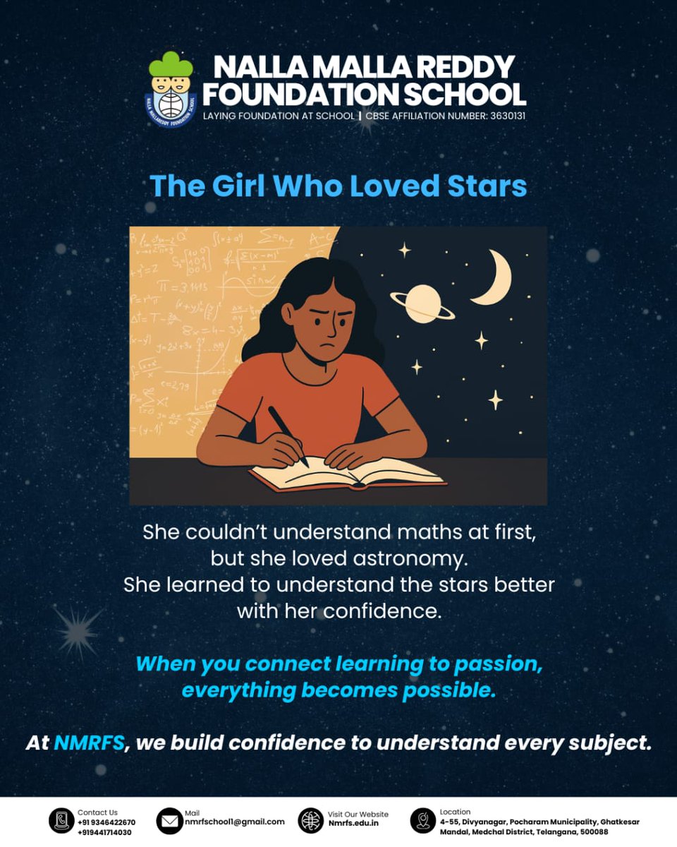NMRFS_Official's tweet photo. π Every child shines in their own way!
At NMRFS, we turn passion into confidence and learning into limitless possibilities.
From struggling with numbers to dreaming among the stars every step becomes brighter with the right guidance. β¨ππ«
#NMRFS #LearningWithPassion https://t.co/QvNVlK7Sbp