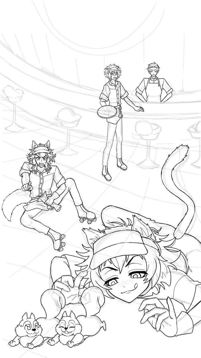 cpp5_n's tweet image. 🎅🎄ｲﾍ&quot;で盛り上がってる中、🐿ｲﾍ&quot;のﾊﾛｲﾍ&quot;組絵進めてます😅
🎅🎄ｲﾍ&quot;のﾊﾛｲﾍ&quot;組も描きたいね〜〜〜ᝰ✍🏻