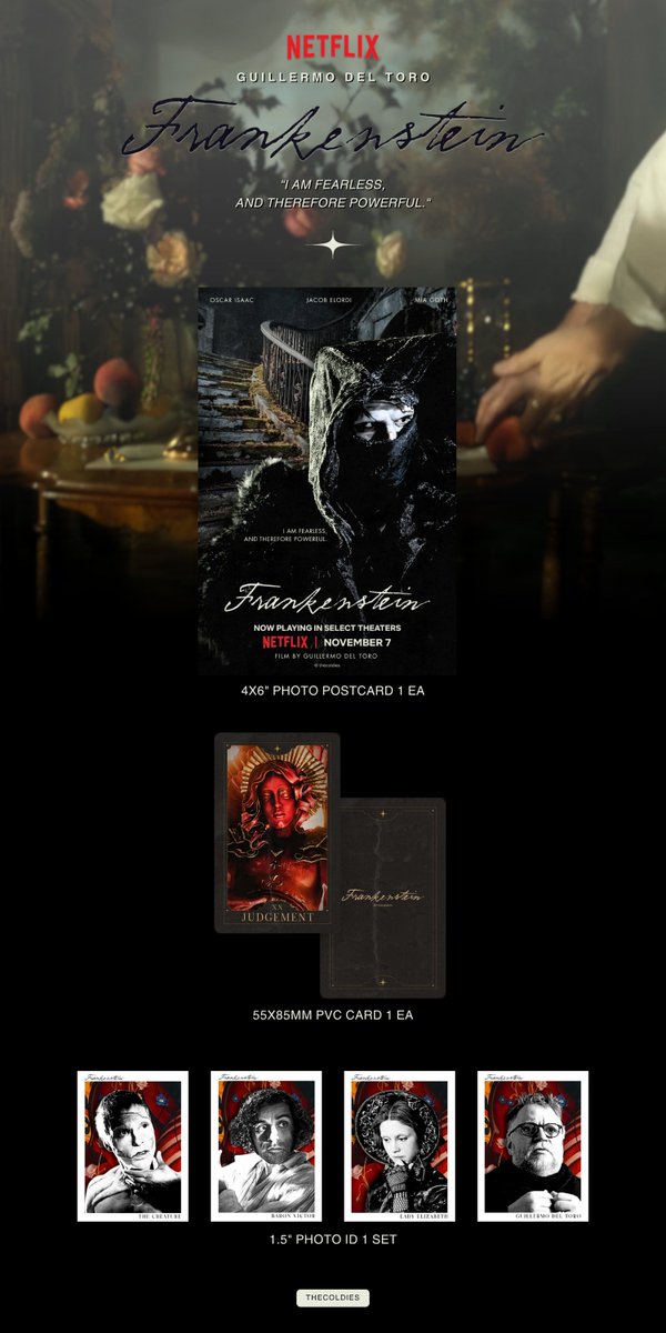༺ kindly rt ༻
frankenstein (2025) giveaway !

𝘮𝘺 𝘮𝘢𝘬𝘦𝘳 𝘵𝘰𝘭𝘥 𝘩𝘪𝘴 𝘵𝘢𝘭𝘦?
𝘵𝘩𝘦𝘯 𝘐 𝘸𝘪𝘭𝘭 𝘵𝘦𝘭𝘭 𝘺𝘰𝘶 𝘮𝘪𝘯𝘦.

📋 form
( forms.gle/oUwZwNgmQDyf5Y… )
🚛 shipping fee ฿40 
* available in thailand *

limited souls only 🖤

#Frankenstein 
#thecoldaways