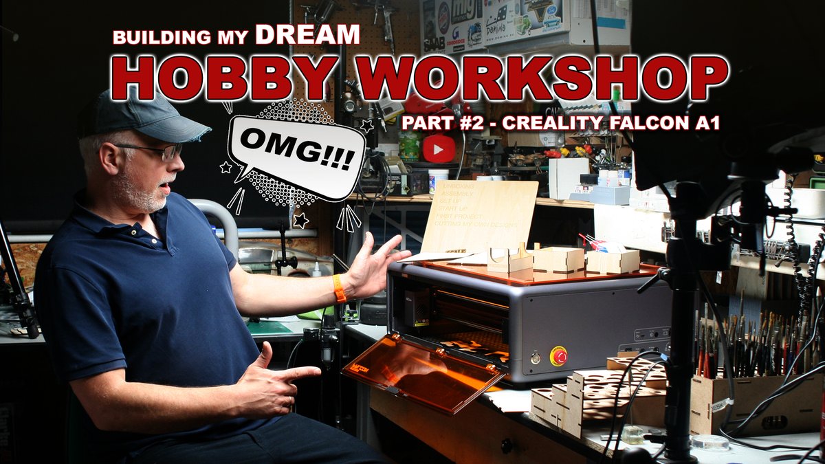 ScaleWarMachine's tweet image. New video on the You Tube channel where I custom-design and cut upgrades for the ongoing dream hobby workshop series. Can the Creality 10W Falcon A1 Laser Cutter and Engraver find its place in my ongoing workspace refresh and rebuild?
LINK: youtu.be/GyylePxF8wA