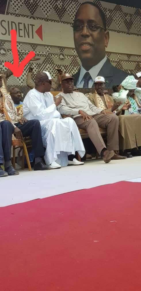 Waangrin's tweet image. Elhadj Ndiaye en février 2019 au meeting de Macky Sall